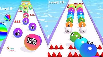 Ball Run 2048 - All Levels Gameplay Walkthrough (levels 9-11) | Cremgaming