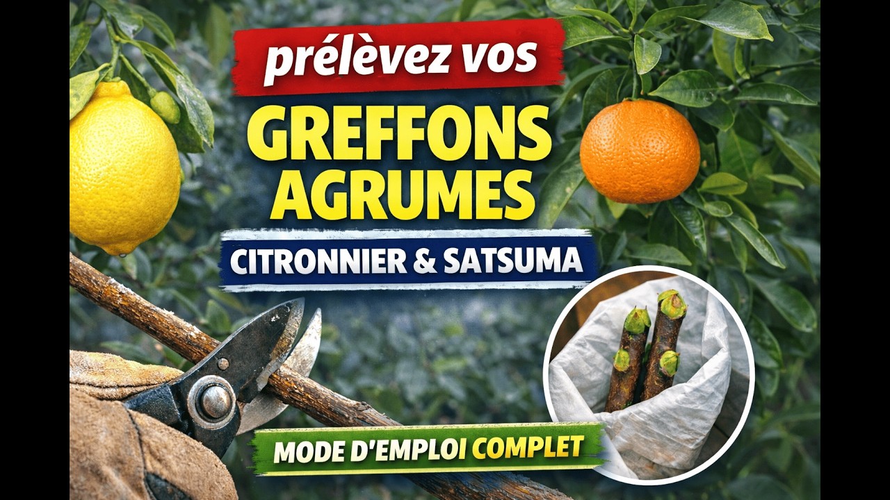 Greffe d’agrumes : prélever correctement vos greffons sur citronnier 4 saisons et Satsuma