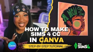 USING CANVA TO MAKE CUSTOM CONTENT FOR THE SIMS 4 FOR FREE | BUILD & BUY |🎓 Ebonix Academy 🎓 screenshot 4