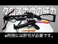 クロスボウの威力【※所持には許可申請が必要です】実験製品の購入及び撮影は規制施行前で既に廃棄手続き済み