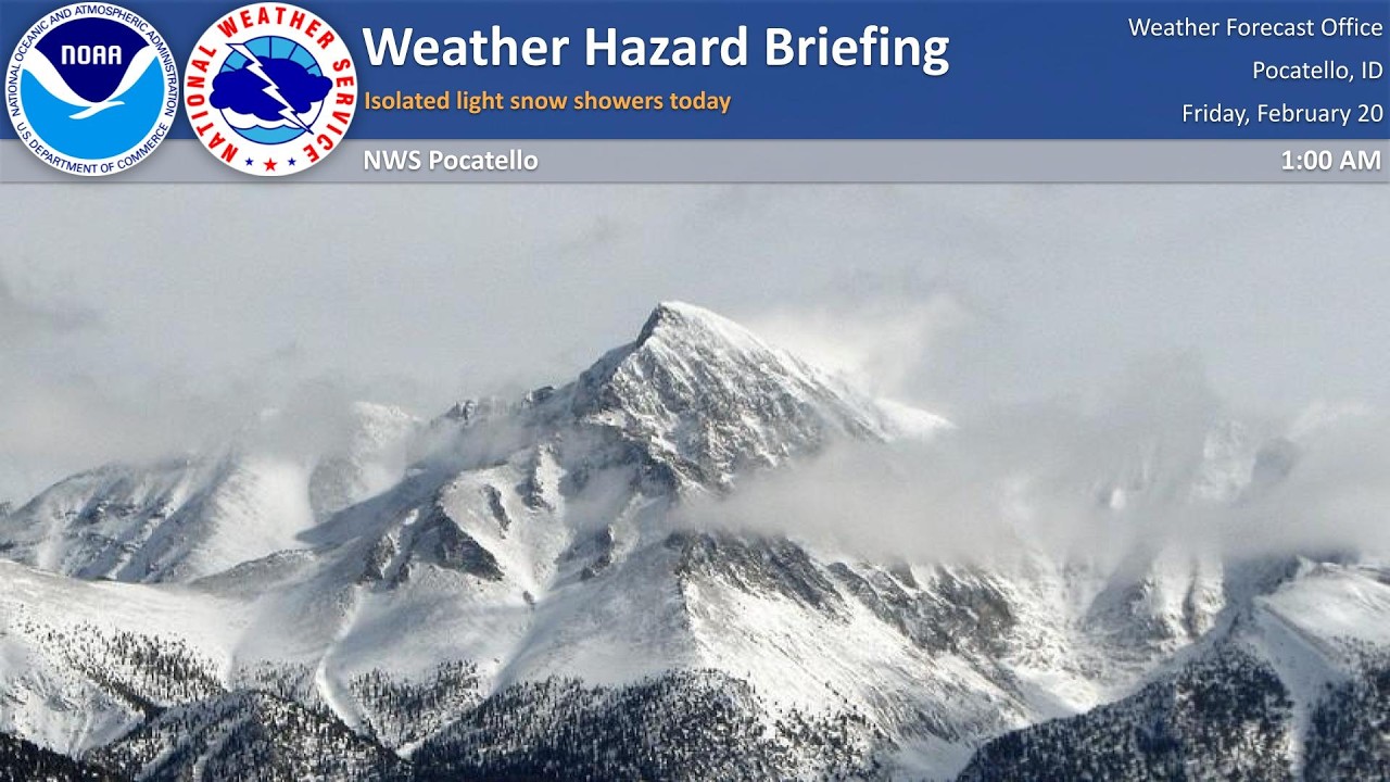 02/20/26 Hazard Briefing - Isolated light snow showers today - YouTube