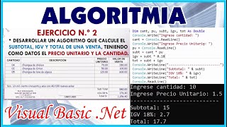 Algoritmia - Aplicación de Consola - Visual Basic .Net - Ejercicios # 3 / Dan Lot - Informática