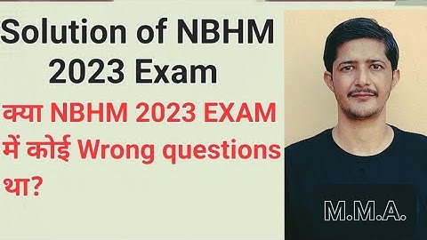 Solution of NBHM 2023 exam | NBHM exam details | NBHM solutions 2023 #mma
