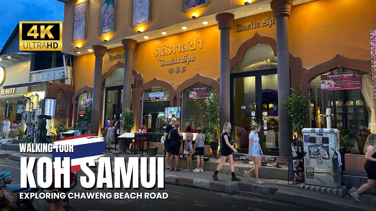 What’s Life Like in Koh Samui 🇹🇭 Low Season on Chaweng Beach Road | 4K Walking Tour