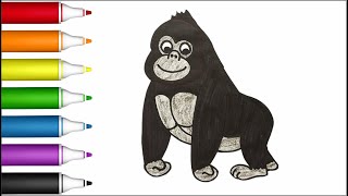 Learn to Draw a Gorilla Step by Step | Easy Drawing for Kids