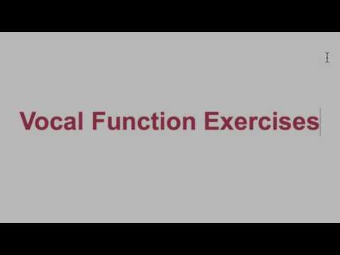 Vocal Function Exercises   female