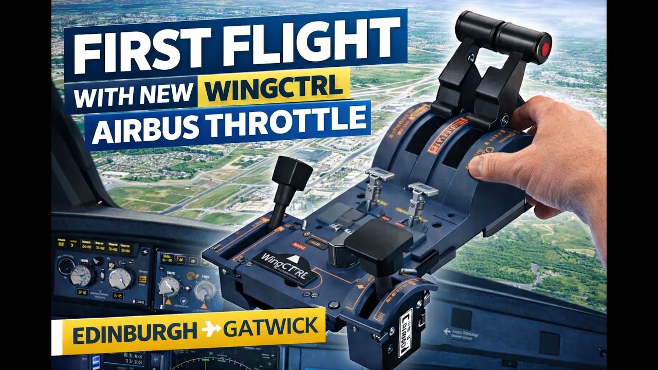 ✈️ First Flight with the WingCTRL Airbus Throttle | British Airways A319 | MSFS 2024