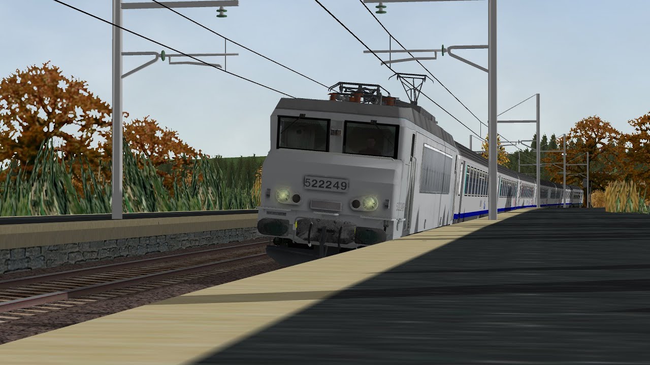 [Open Rails] BB 22200 + Corail TER Rhône Alpes - Aix les Bains - YouTube