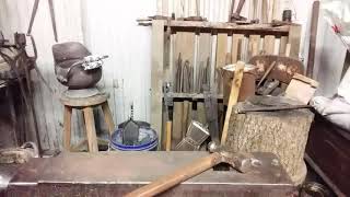 Forging hooks from nails