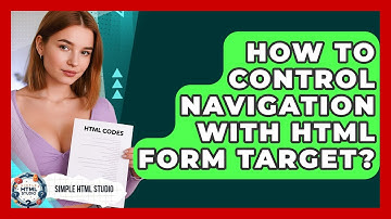 How To Control Navigation With HTML Form Target? - Simple HTML Studio