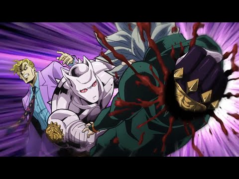 Jotaro Defeats Yoshikage To Protect Koichi 承太郎は康一を守るために義景を倒す 