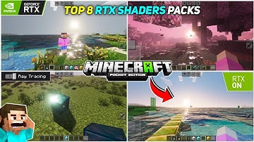Top 8 RTX SHADERS For Minecraft Pe
