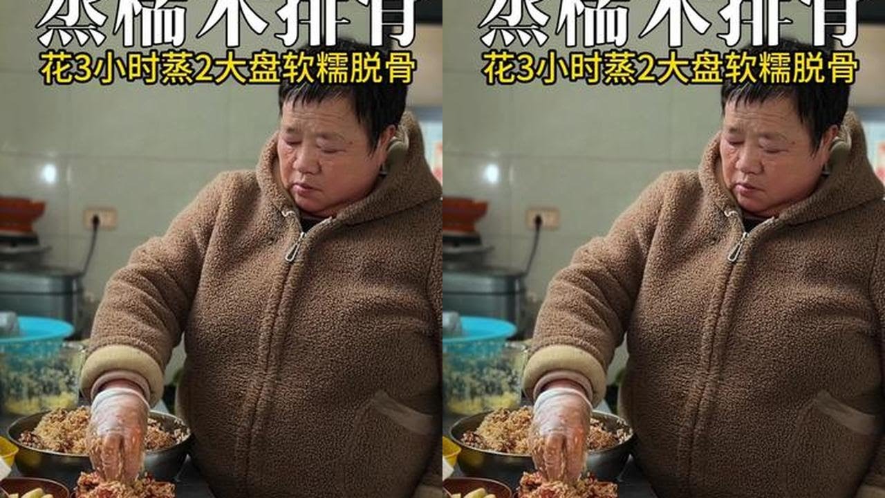 Craving to call mom to steam glutinous rice and braised pork ribs