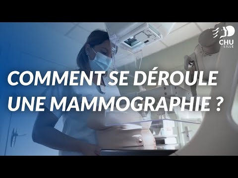 How is a mammogram performed?