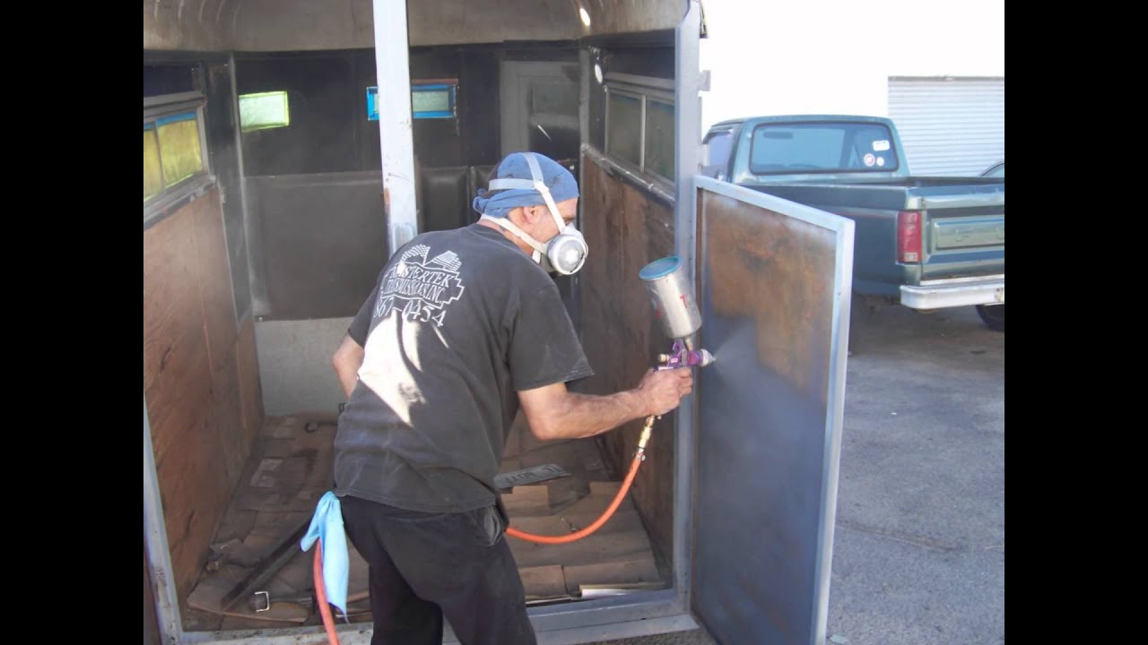 Steve Paints The Horse Trailer How To Auto Paint 01