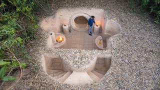 Girl Living Off Grid Solo Build The Most Amazing Underground Tunnel Home Villa