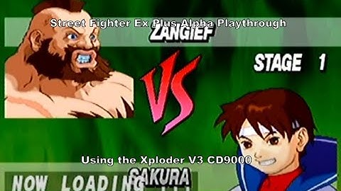 Street Fighter Ex Plus Alpha Zangief Playthrough using the Xploder V3 CD9000 for Ps1 :D #Playstation