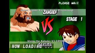 Street Fighter Ex Plus Alpha Zangief Playthrough using the Xploder V3 CD9000 for Ps1 :D #Playstation