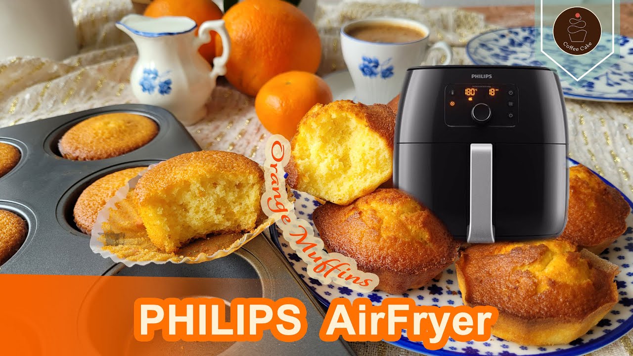 Philips AirFryer'da Portakallı Muffin yaptım 🍊 Orange muffins in