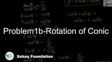 Problem1b-Rotation of Conic, Math Lecture | Sabaq.pk