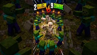 🟢 2 GOLEM VS 9 ZOMBIE 😱 | Epic Minecraft Battle!