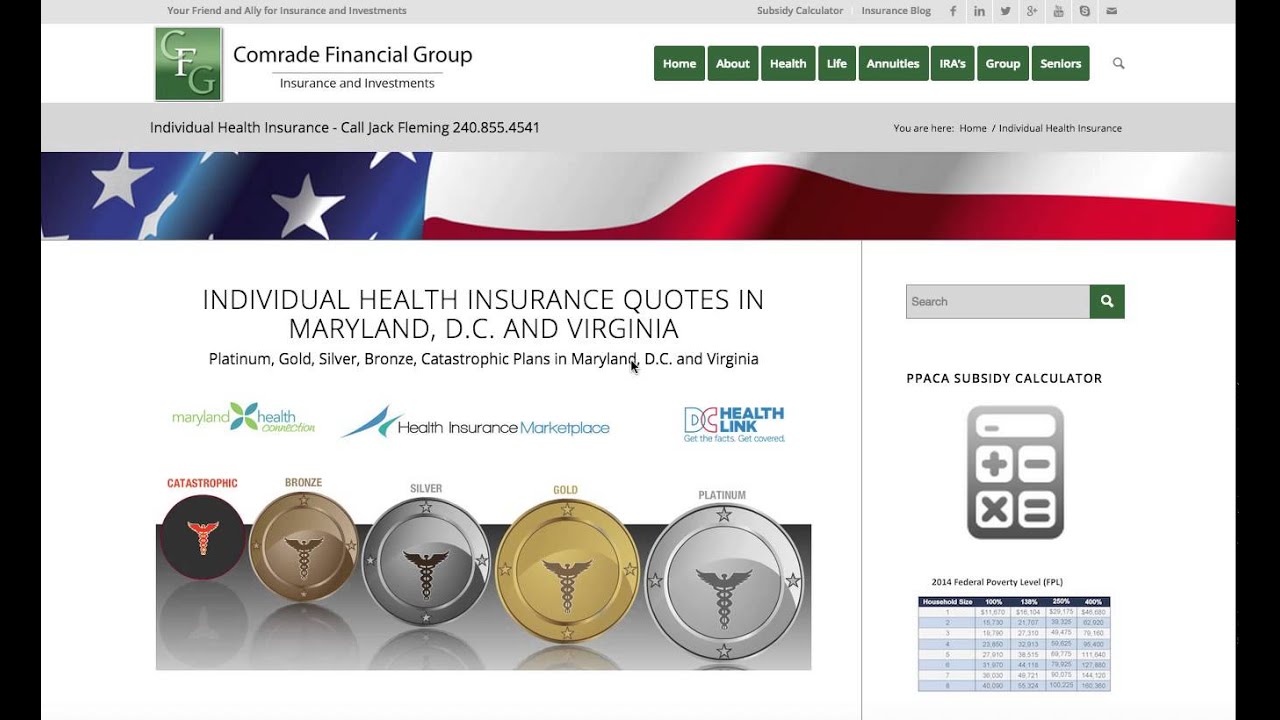 Individual Health Insurance in Maryland, D.C. and Virginia YouTube