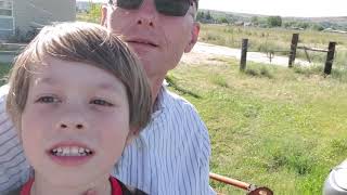 Setting up the rake, and raking the pasture field