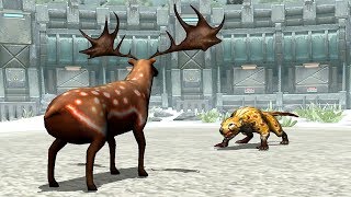 Megaloceros VS Marsupial Lion - Jurassic Park Builder GLACIER Tournament Android Gameplay HD screenshot 2