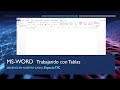 Trabajando con tablas en Word.