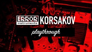 Error Instruments KORSAKOV / playthrough / joystick digital oscillator