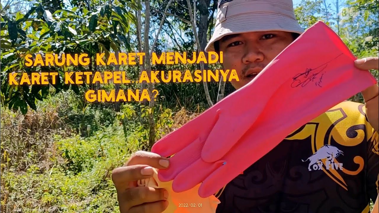 Rubber glove into Slingshot Band #gloves #slingshot #ketapel