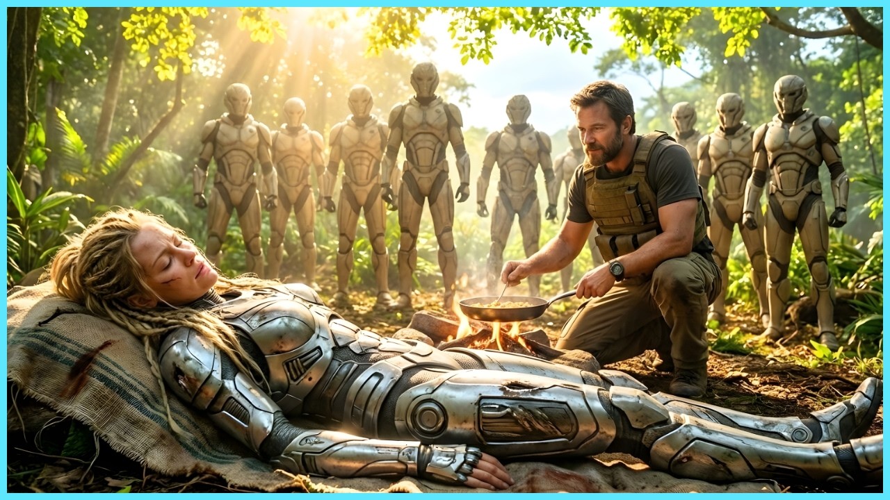 Инопланетная воительница закрыла глаза, чтобы умереть… Но когда она открыла их, человек готовил ужин