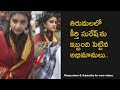 Keerthy Suresh at Tirumala after Mahanati success