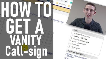 How to Get a Vanity Call-sign by Cody W3AMG