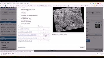 Download High Resolution DEM (ALOS PALSAR RTC Corrected DEM 12.5 m)