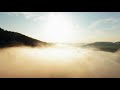 4K Drone Footage Of Thick Fog On A Mountain Forest.(No Copyright)