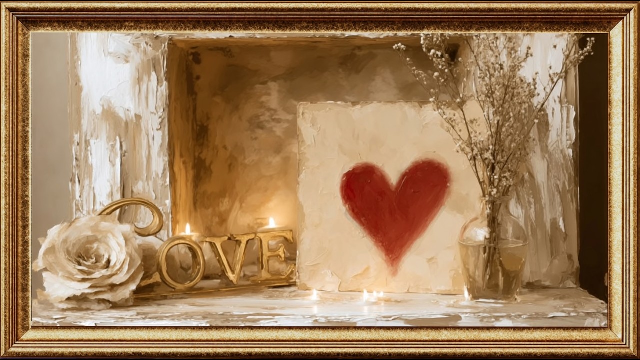 Love you, Valentine's Day | Classic Oil Painting Display | Timeless Art for TV (3 Hours)