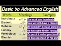 Words Meanings With Examples Sentences | Basic to Advanced English