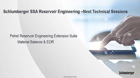 SSA RE Tech Webinar 1 Petrel Material Balance MBE and EOR Screening by Henio and Ndivhuwo