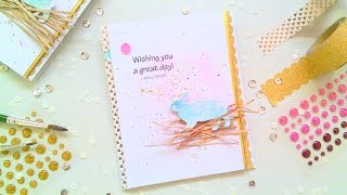 How to create an Easter Card with Sizzix Bigz Die - Cat, Dog, Pig, Rabbit