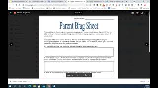 Video 7 - Student Profile & Parent Brag Sheet