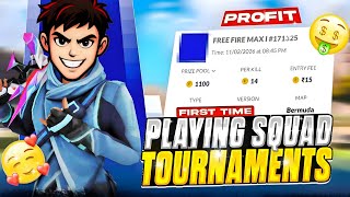 Playing🥇Time Squad Per kill Tournament 🔥 In Tournament App 🥵 | Garena Free Fire