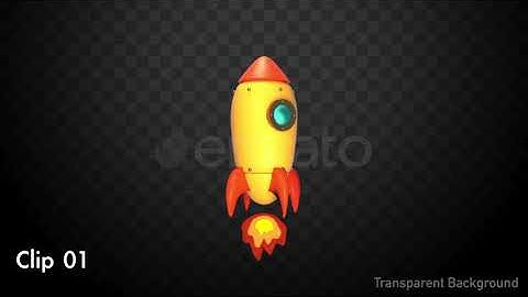 Isolated Cartoon Space Rocket II | Motion Graphics - Envato elements