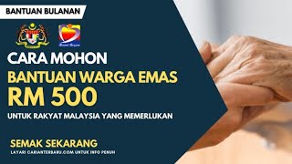 terkini Bantuan Warga Emas RM500 ~ Cara Mohon