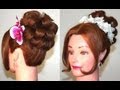 Вечерняя прическа на средние волосы. Hairstyle for medium hair