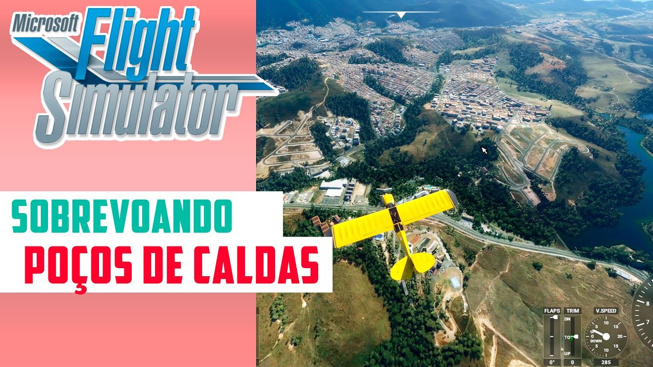 Flight Simulator 2020 - Sobrevoando Poços de Caldas - MG | PT-BR