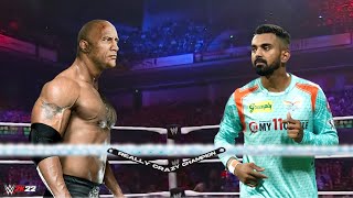 KL Rahul vs The Rock WWE fight - KL Rahul LSG - Lucknow Super Giants IPL - WWE 2K22