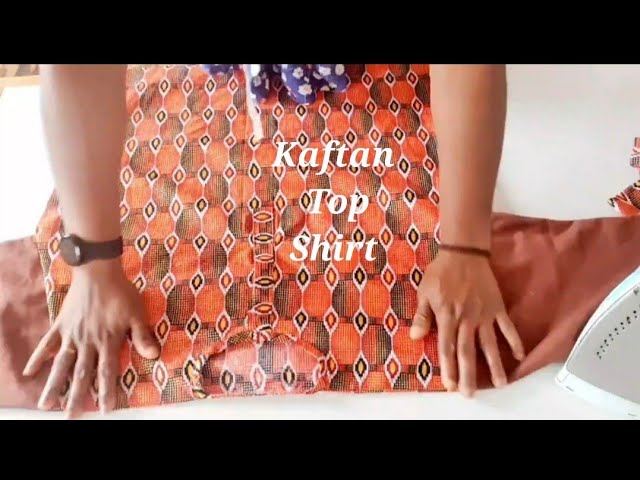 How to cut and sew Kaftan, A shape gown cutting and stitching, A Line gown  with turtle necklaces DIY - YouTube