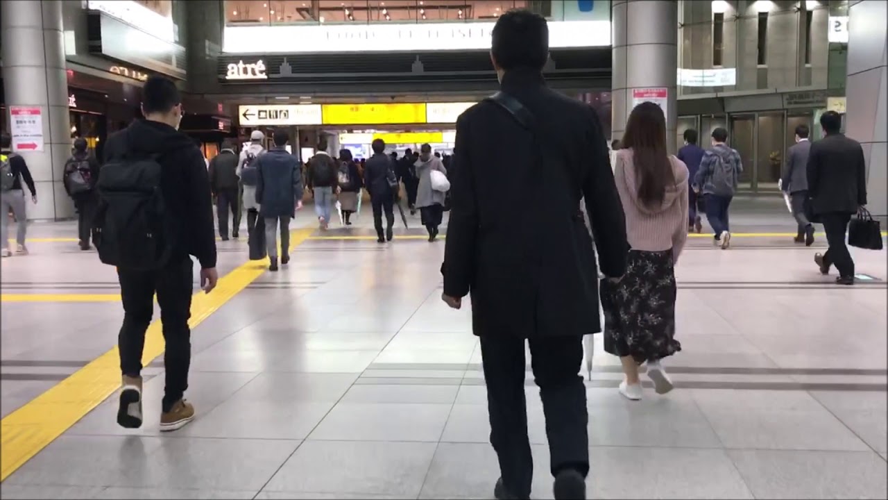 年4月日午前8時30分頃の品川駅港南口の様子 Youtube