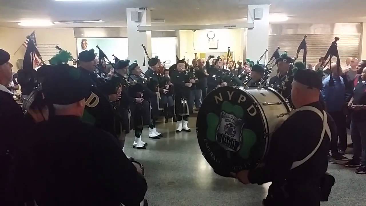 NYPD Pipes and Drums at Brian McGuckin 10 13 on 10 9 2015 YouTube